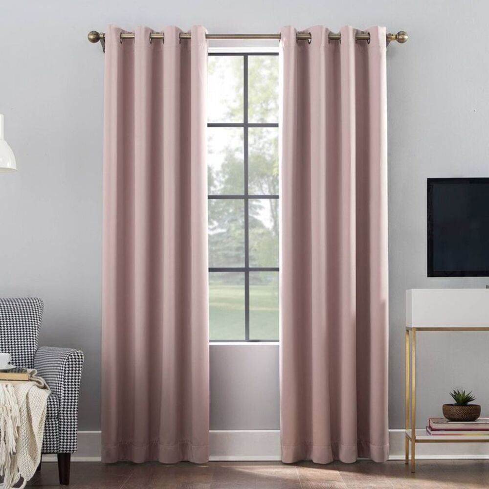 Sun Zero - 84"x52" Oslo Theater Grade Extreme Blackout Gromme Pink